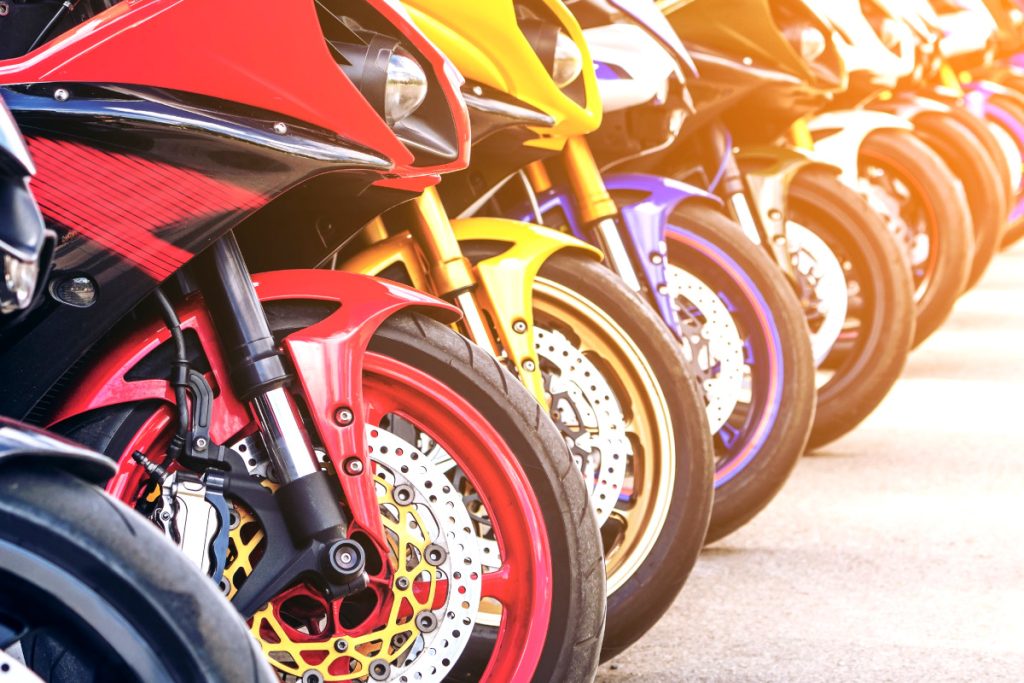 色とりどりのバイク